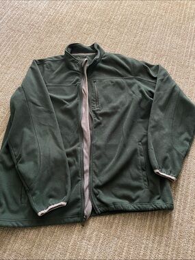 L.L. Bean Men's Forest Green Full-Zip Fleece Jacket